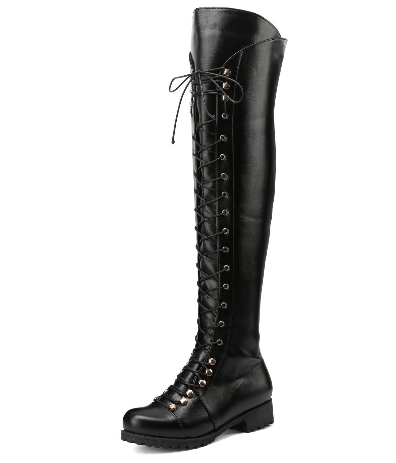 Women's thigh high zipper boots | Low heel tall boots | Over the knee ...