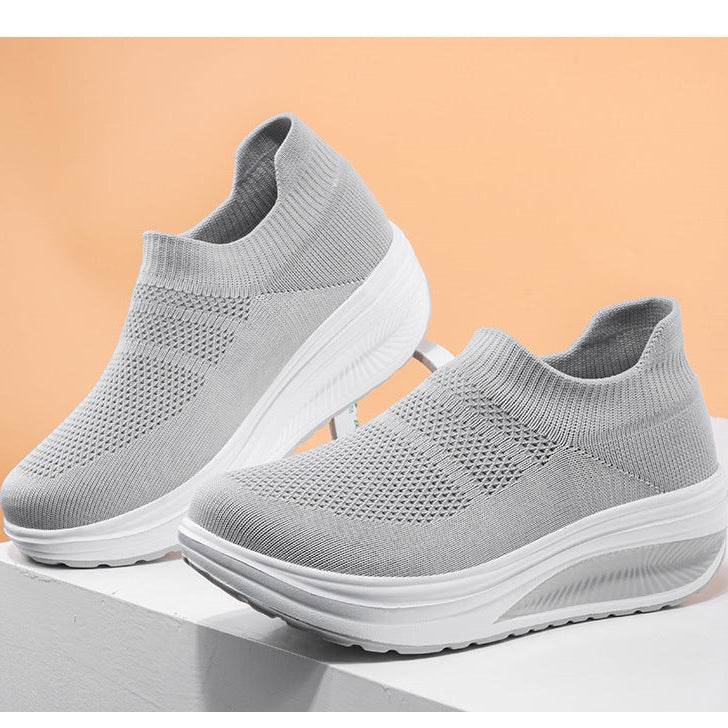 Women's summer mesh breathable lightweight slip on sneakers