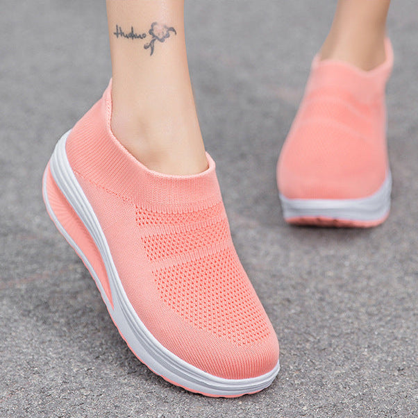 Women's summer mesh breathable lightweight slip on sneakers