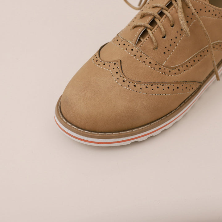 Women's casual oxfords shoes flat lace-up loafers