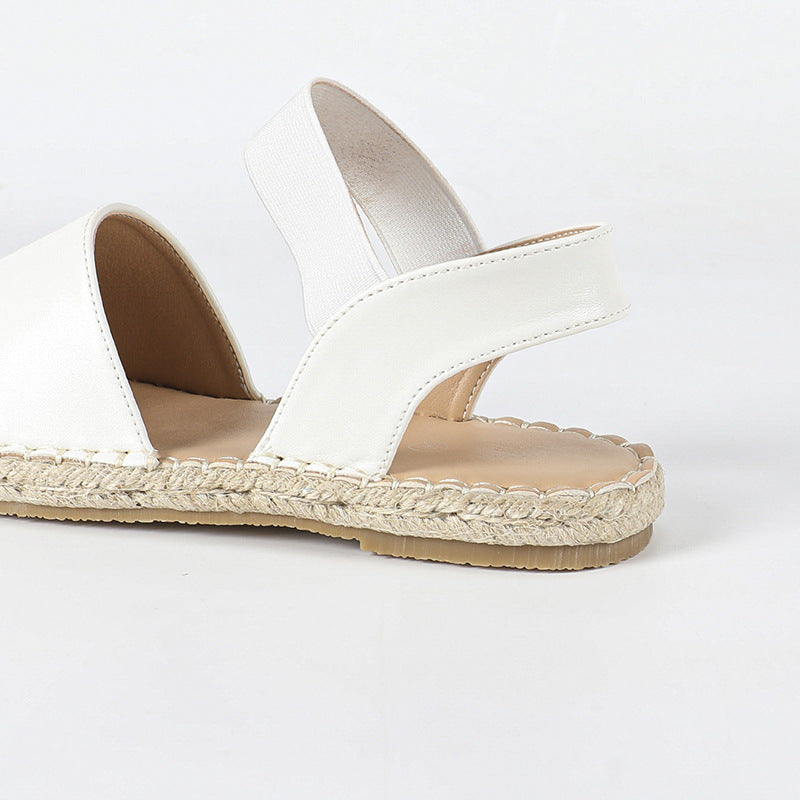 Women's closed toe ankle strap espadrille sandals