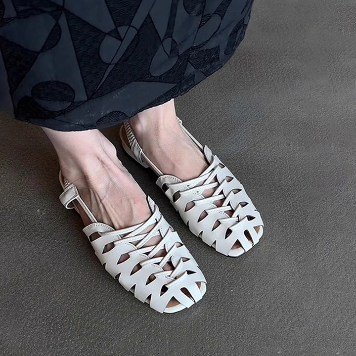 Women's closed toe cage fisherman sandals