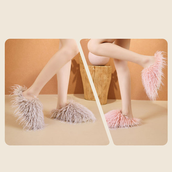 Women’s Shaggy Faux Fur Mule Slippers