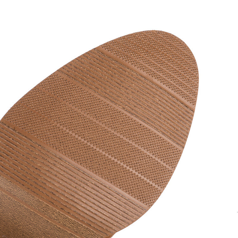 brown Women's faux suede high heels knee high boots