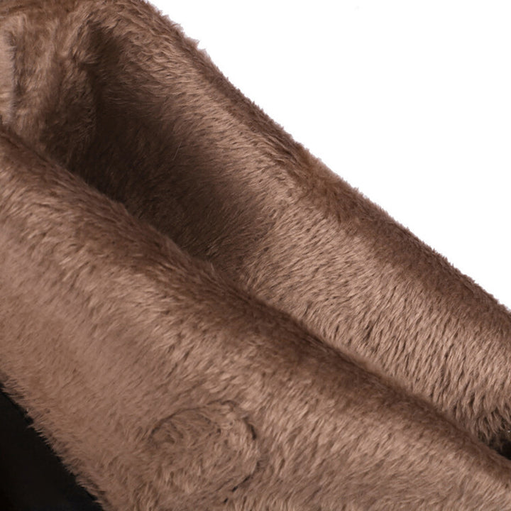 brown Women's faux suede high heels knee high boots