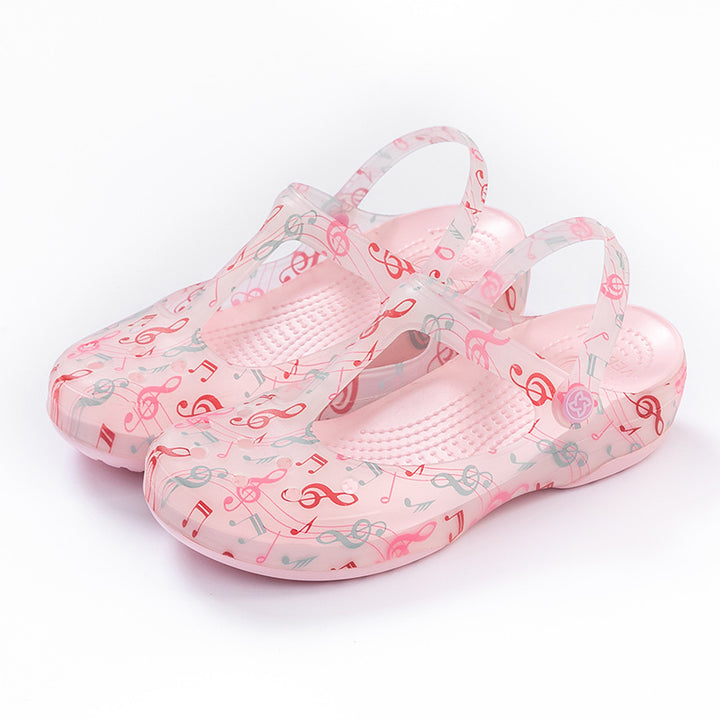pink Women's jelly mary jane shoes non-slip
