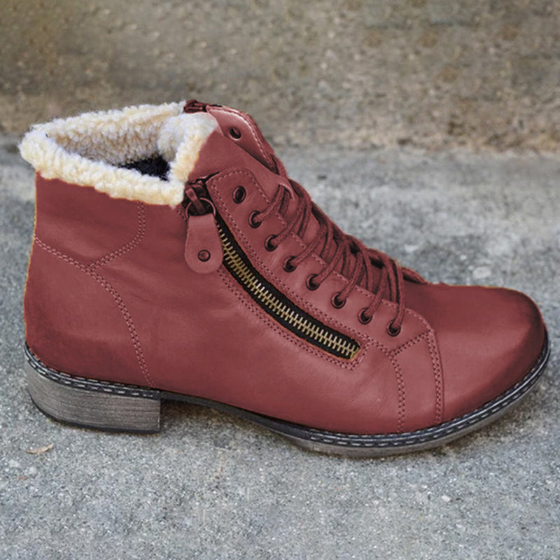 Women's lace-up snow boots | Fur lining boots 5 colors