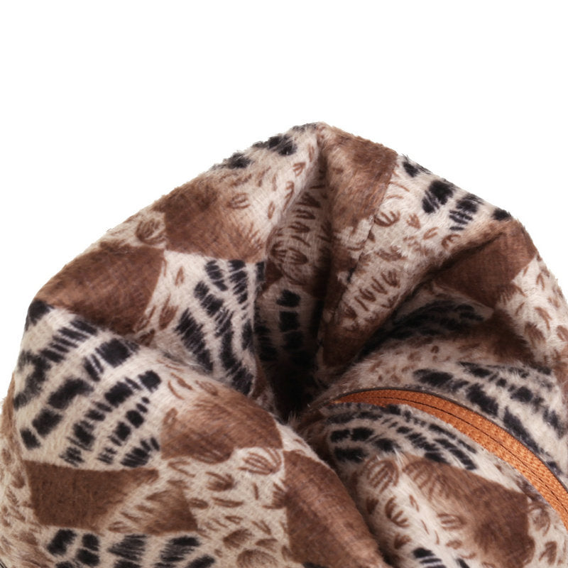 orange Women's low block heels knee high riding boots