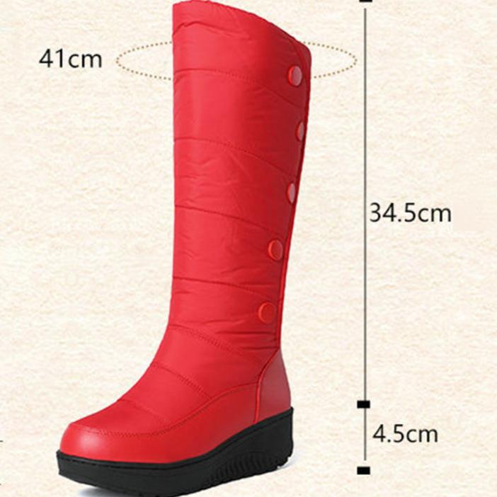 Women's waterproof down cloth anti-skid snow boots outdoors