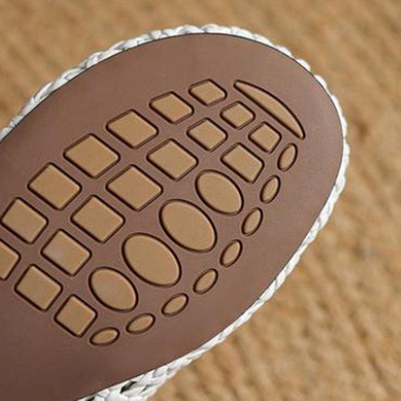 white Women's woven leather mules