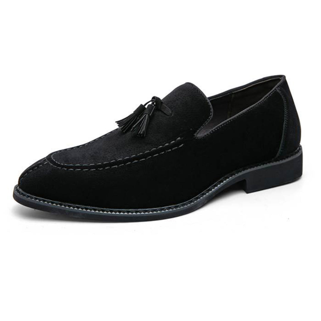 Men’s Faux Suede Tassel Loafers – Smart Casual Slip-On Shoes