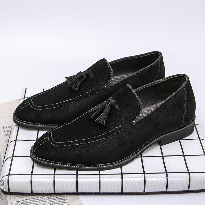 Men’s Faux Suede Tassel Loafers – Smart Casual Slip-On Shoes
