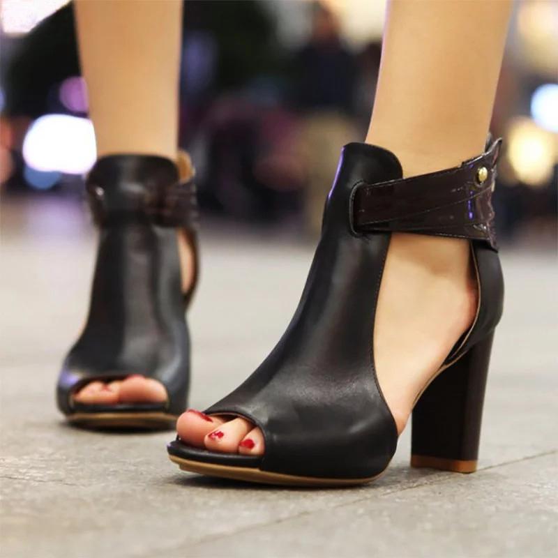 2020 Summer Peep Toe Fashion Sandals - fashionshoeshouse