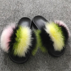Women Summer Outdoor Furry Slide Sandals