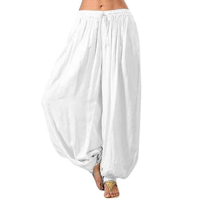 Women's genie pants loose fit harem pants yoga pants