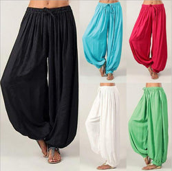 Women's genie pants loose fit harem pants yoga pants
