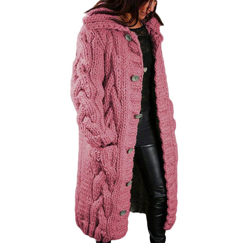 10 colors knit long cardigan sweater with pockets winter duster outerwear
