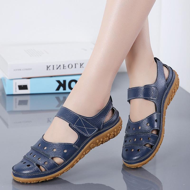 Women's closed toe hollow breathable loafers sandals
