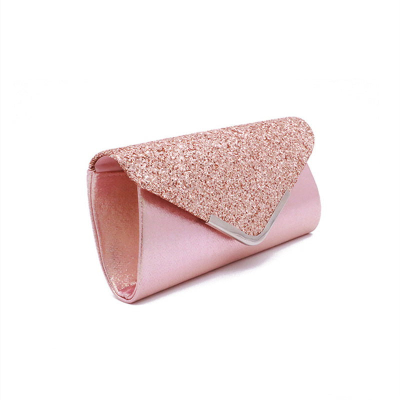 Lady's elegant rhinestone bling envelope handbag clutch Prom party wedding evening bag with strap