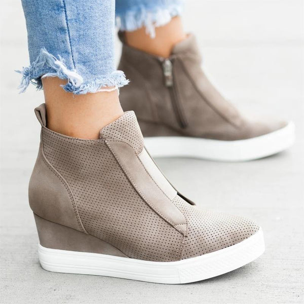 2019 Autumn Wedge Women Loafers Slip On Shoes For Women - fashionshoeshouse
