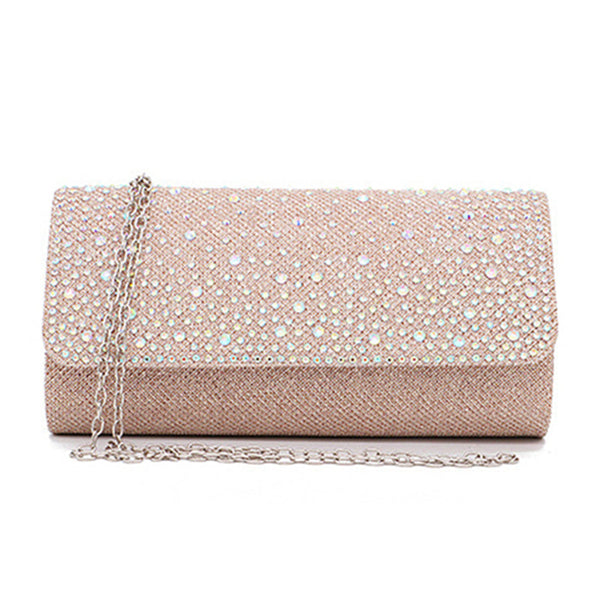 Lady's glitter rhinestone envelope handbag prom party evening bag Banquet wedding brdial purse clutch bag