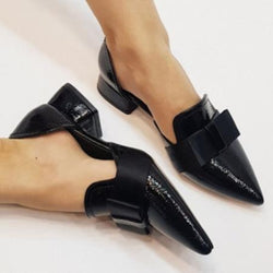 Women's pointed closed toe flats spring summer side cut flat sandals