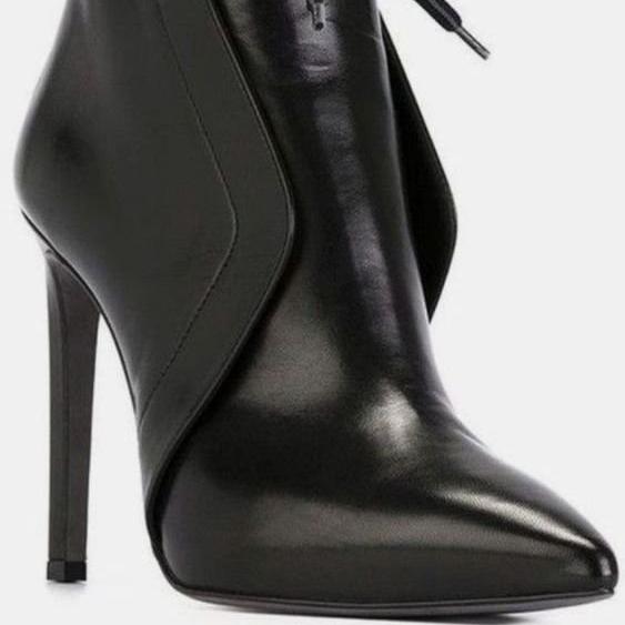 Women's sexy stiletto high heeled pointed toe back zipper booties