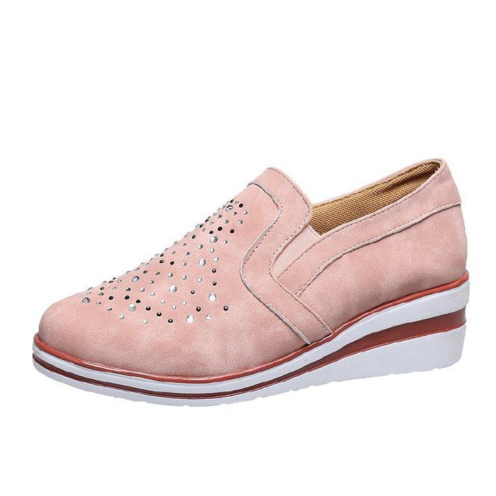 Women's slip on wedge comfortable walking slip on sneakers shoes