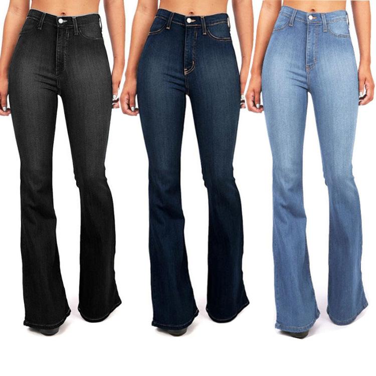 Women's sexy mid rise skinny bootcut jeans