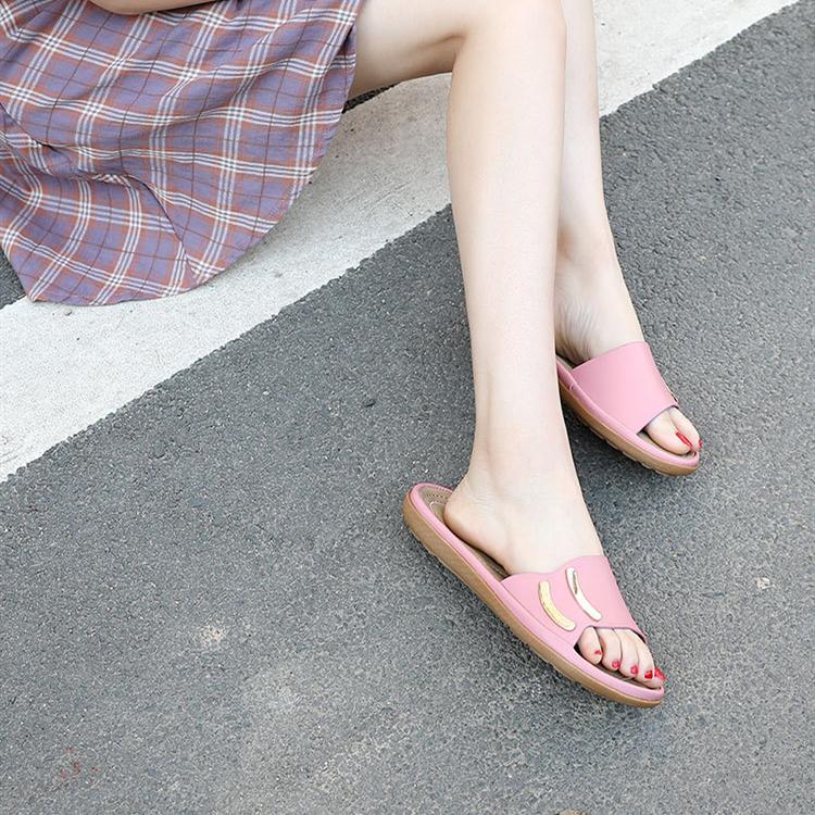 Women's flat comfy walking summer slides open toe