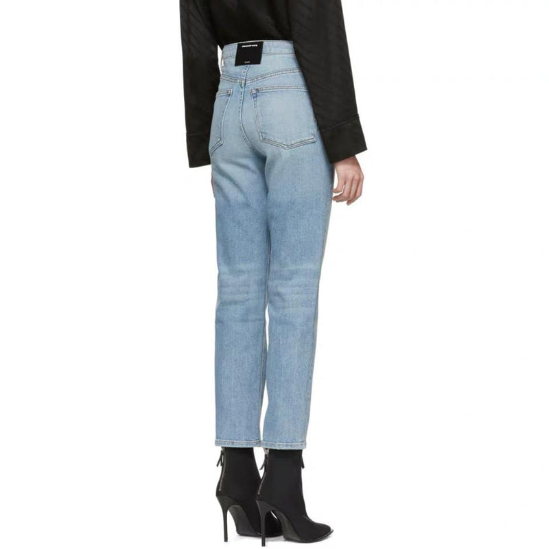Women's high waist straight leg petite jeans