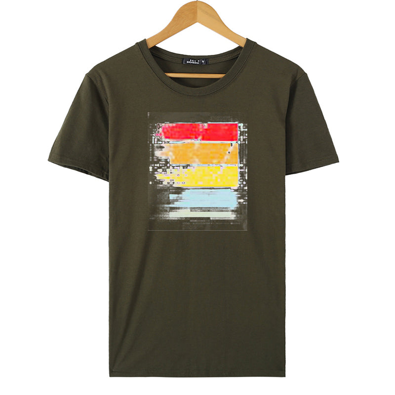 Casual Crew Neck Short Sleeve Printed Shirts & Tops - fashionshoeshouse