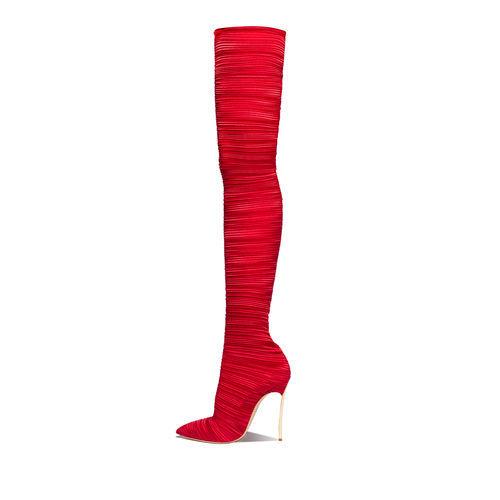 Women's stiletto high heels elastic over the knee boots