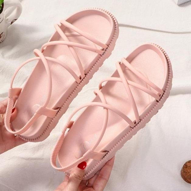 Women's casual platform criss cross sandals