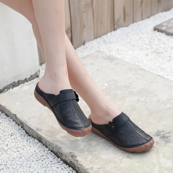 Women's vintage wedge clogs sandals soft comfy walking