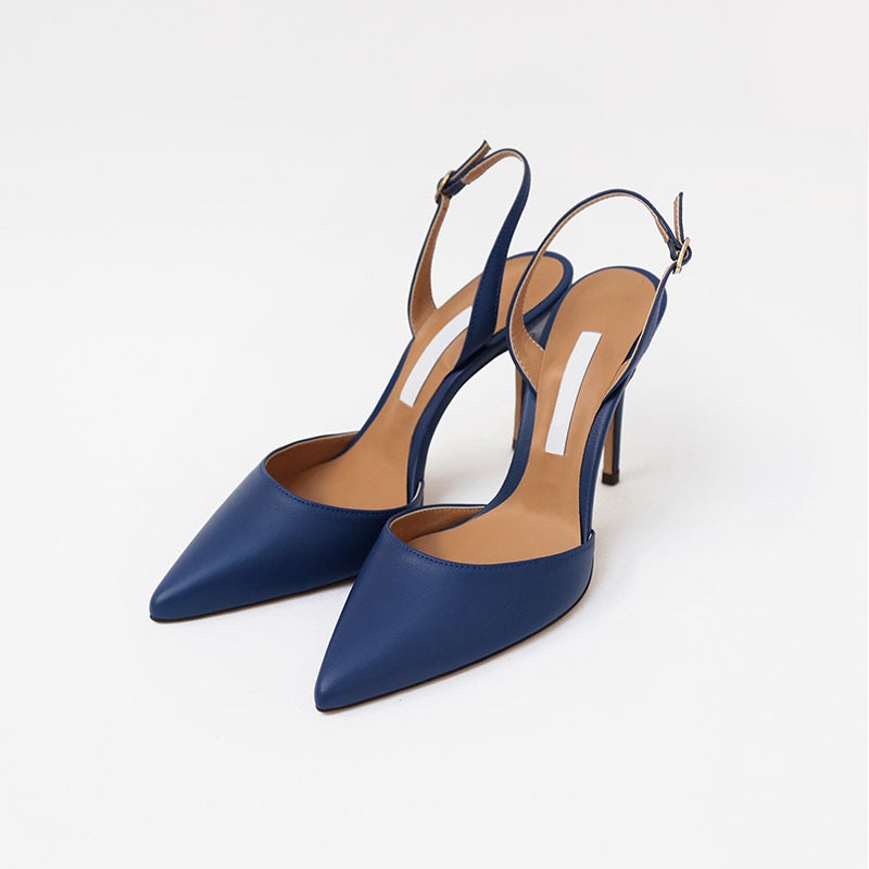 Pointed closed toe slingback stiletto heels elegant summer heels