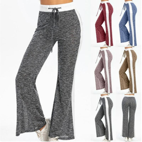 Women's drawstring elastic waist straight leg lounge pants sweatpants