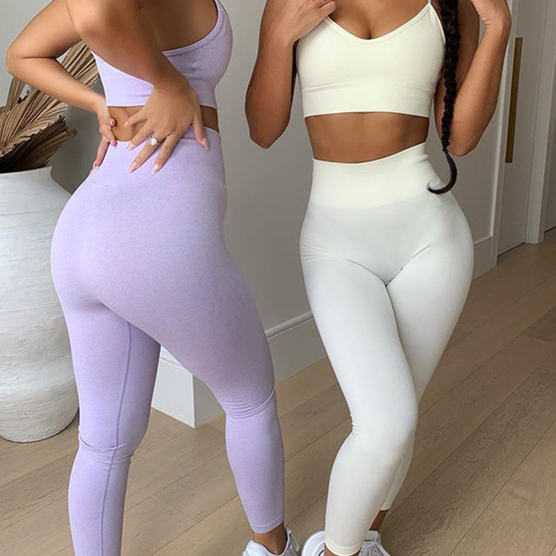 Women's 2 pieces seamless yoga outfits tracksuits