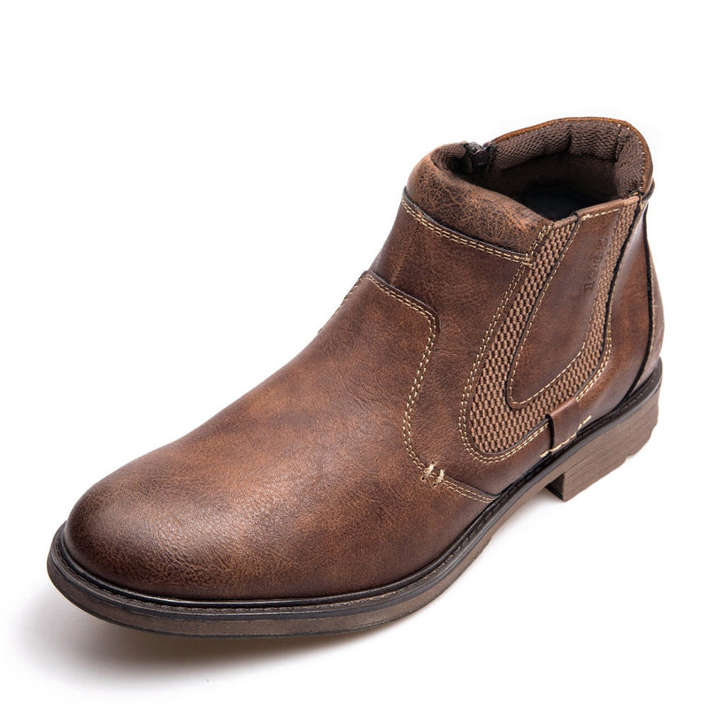 Men's retro slip on chelsea boots Winter daily casual workwear booties