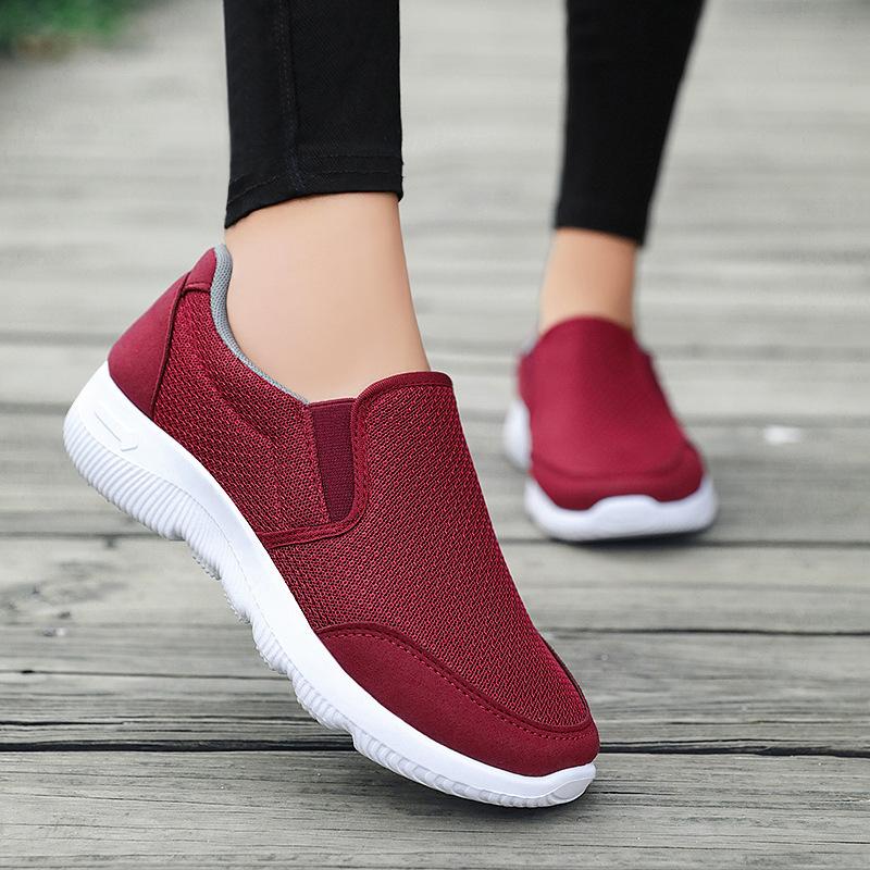 Women's flat slip on sneakers comfy walking slip resistant