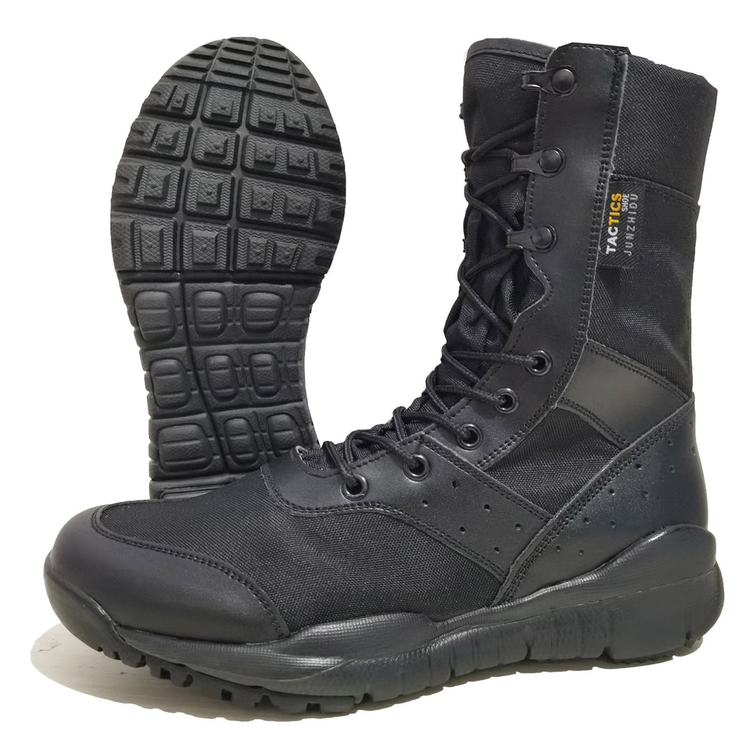 Men's khaki tactical boots outdoors hiking boots High cut military boots