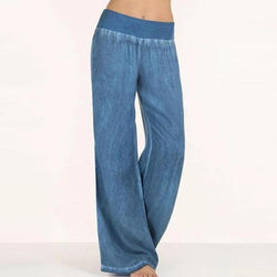 Women Plus Size Solid Casual Denim Jeans - fashionshoeshouse