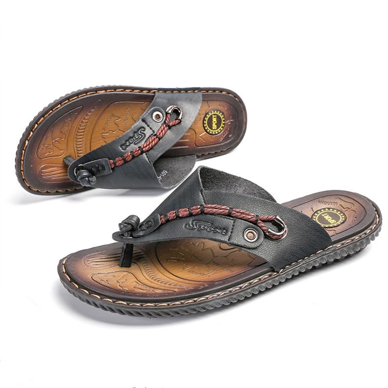 Men's flat flip flops fashion beach sandals