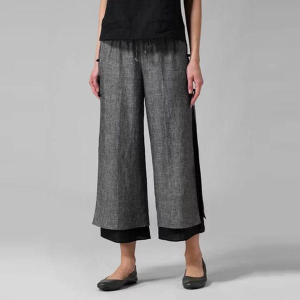 Casual Loose Wide Leg Black Pants Women - fashionshoeshouse