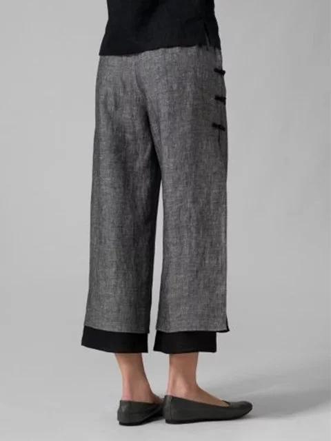 Casual Loose Wide Leg Black Pants Women - fashionshoeshouse