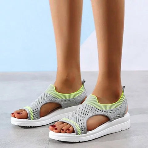 Summer Large Size Mesh Fabric Breathable Comfy Sandals - fashionshoeshouse