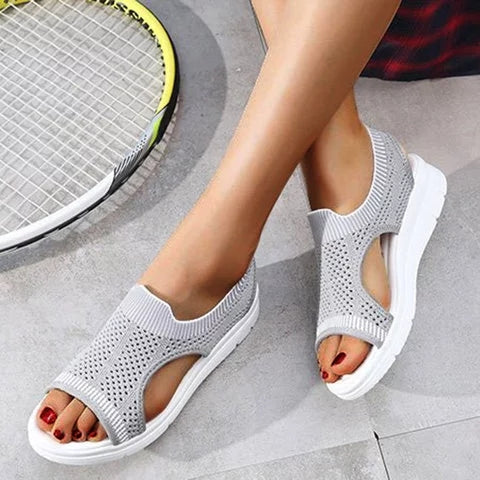 Summer Large Size Mesh Fabric Breathable Comfy Sandals - fashionshoeshouse