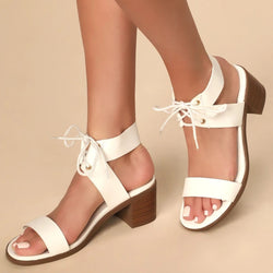 Women Summer New Fashion Chunky Lace Up Sandals
