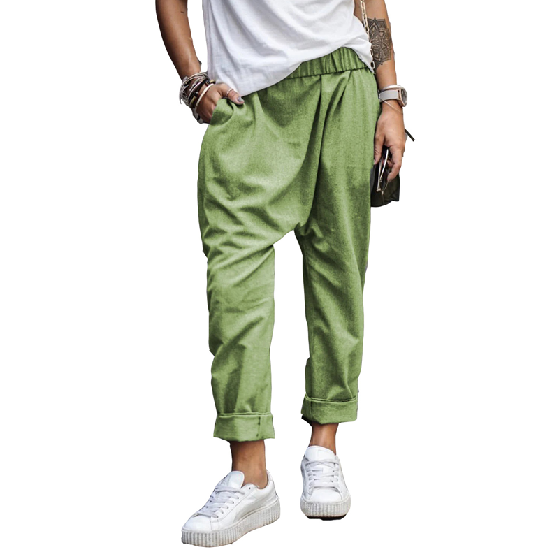 Women's loose baggy harem pants summer casual pants with pockets