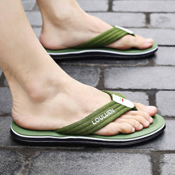 Men's flat comfy walking flip flops soft sole clip toe slides
